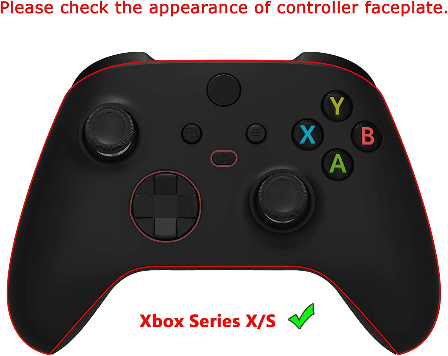 Custom Back Cover Shell for Xbox Core Wireless Controller, Black Replacement Controller Battery Cover & Bottom Shell for Xbox Series X & S Controller [Controller NOT Included]