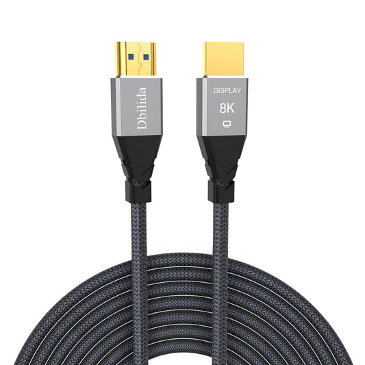 8K Fiber HDMI Cable 33Ft, Nylon Braided Fiber Optic HDMI 2.1 Cable Support 48Gbps, 8K 60Hz, 4K 120Hz, Dynamic HDR, Earc, HDCP2.2/2.3 Compatible with PS5, Xbox Series X, RTX 3080/3090